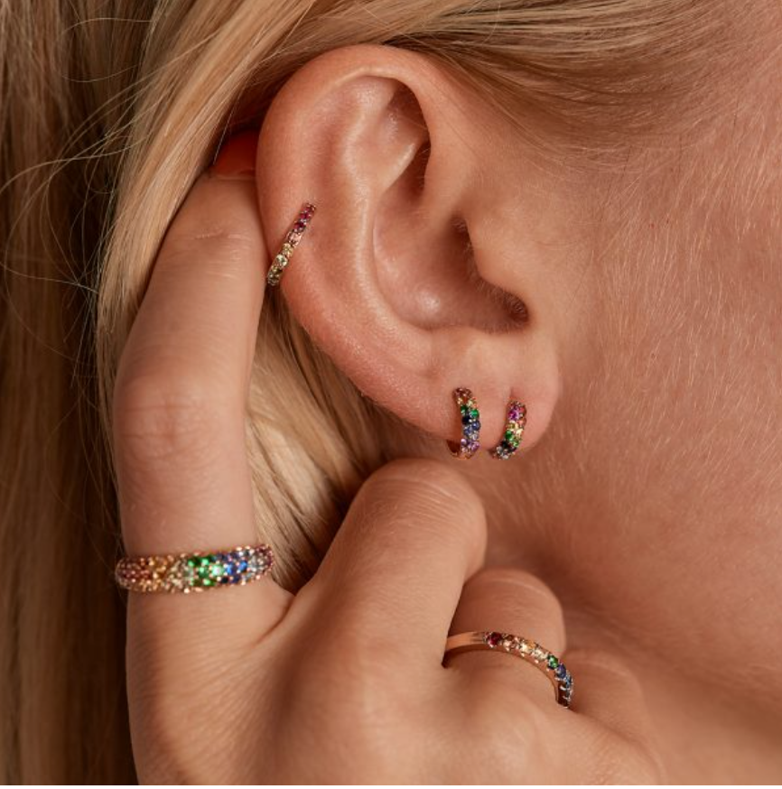 Rainbow Boom Huggies - Millo Jewelry