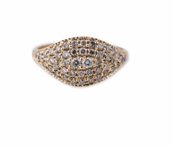 Pave Football Ring - Millo Jewelry