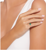Load image into Gallery viewer, Zambian Emerald Heart Pinky Ring - Millo Jewelry
