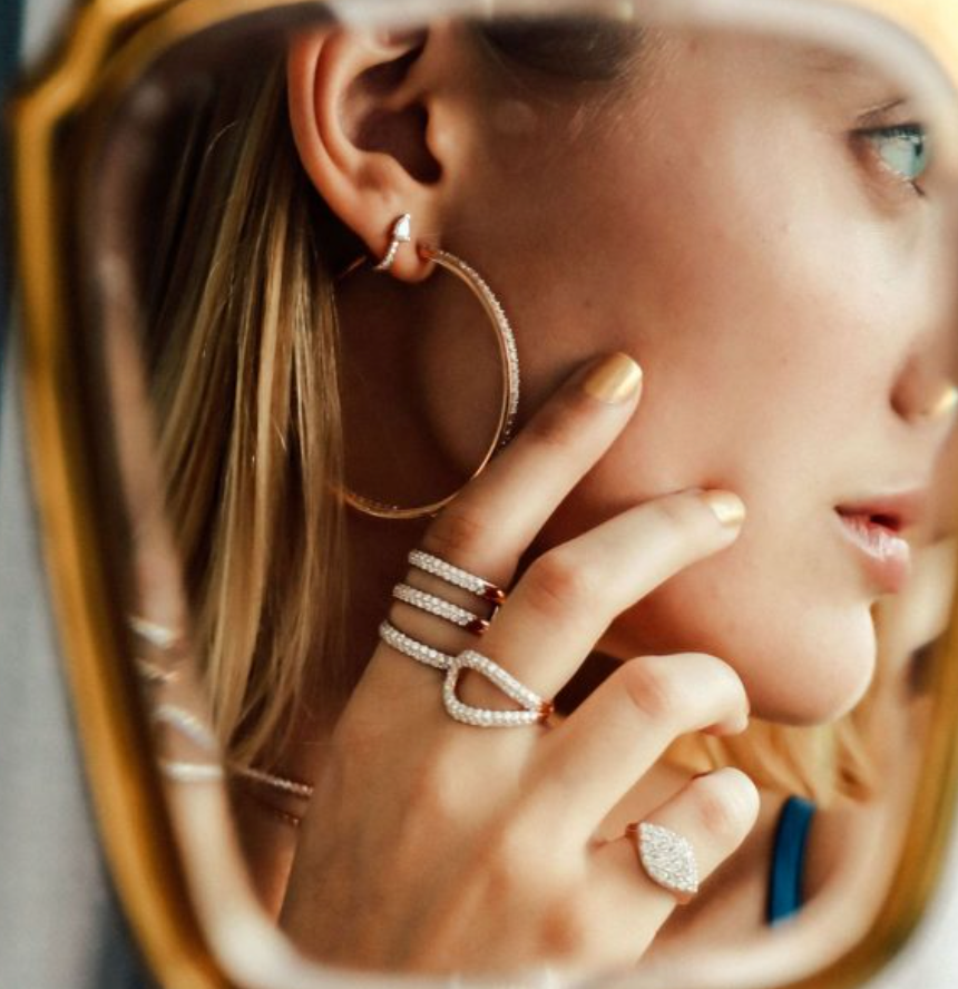 Diamond Infinity Hoops - Millo Jewelry