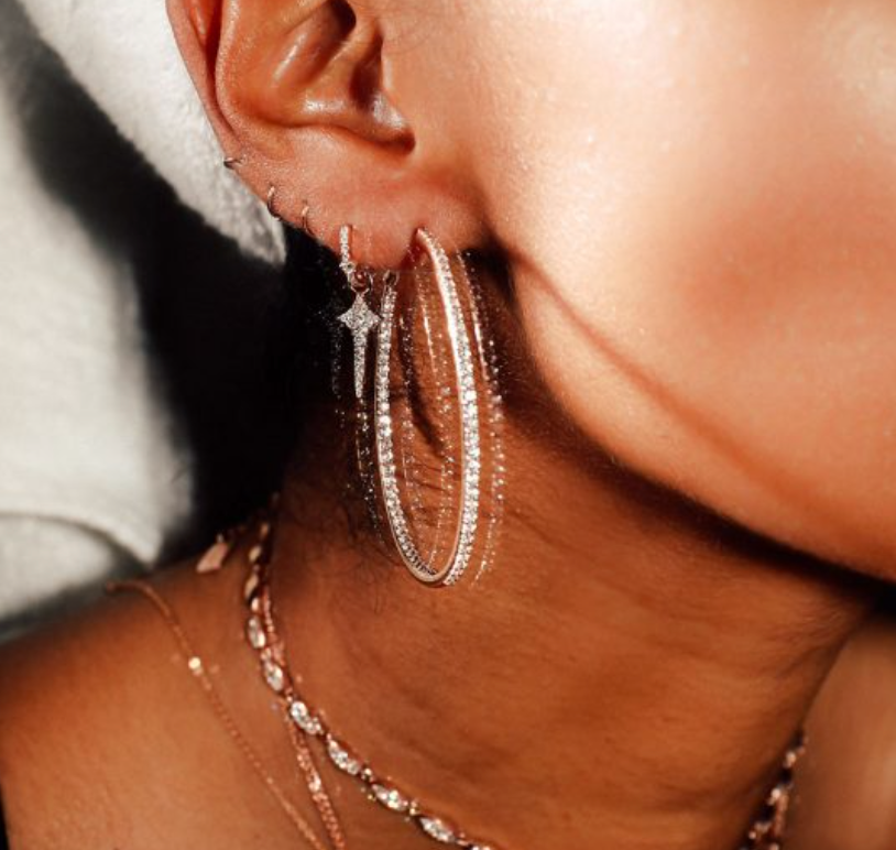 Diamond Infinity Hoops - Millo Jewelry