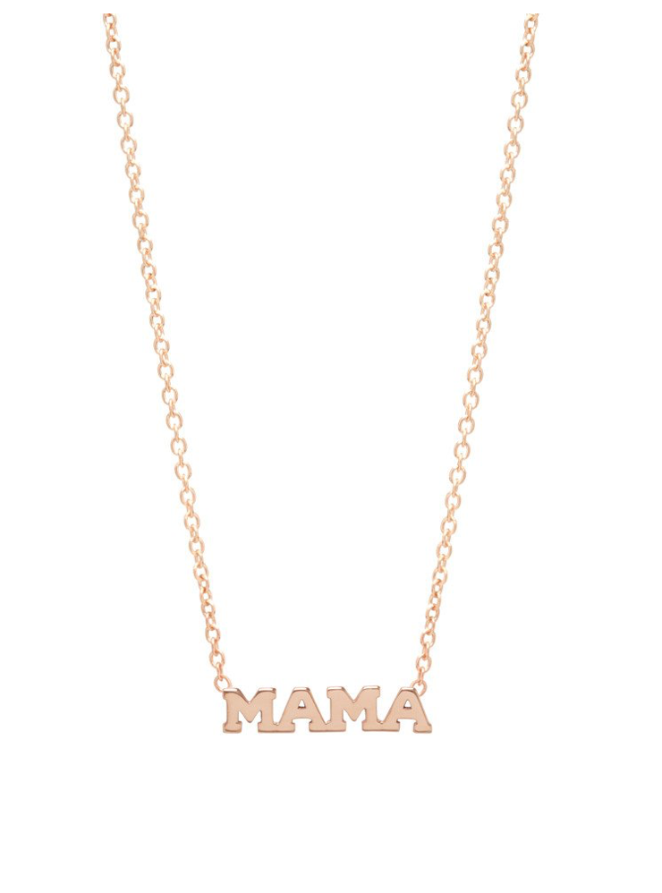 14kt Gold Itty Bitty MAMA Necklace - Millo Jewelry