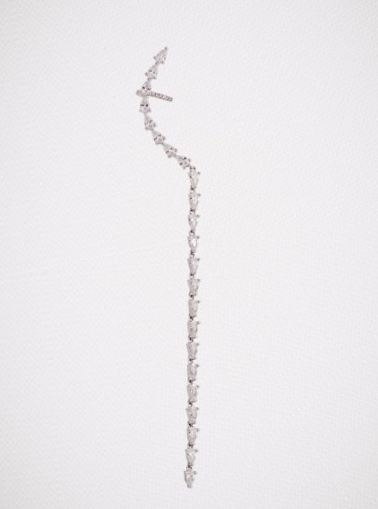 Long Crystal Drop Crawler - Millo Jewelry