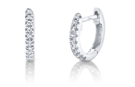 Single Diamond Huggie 6mm - Millo Jewelry
