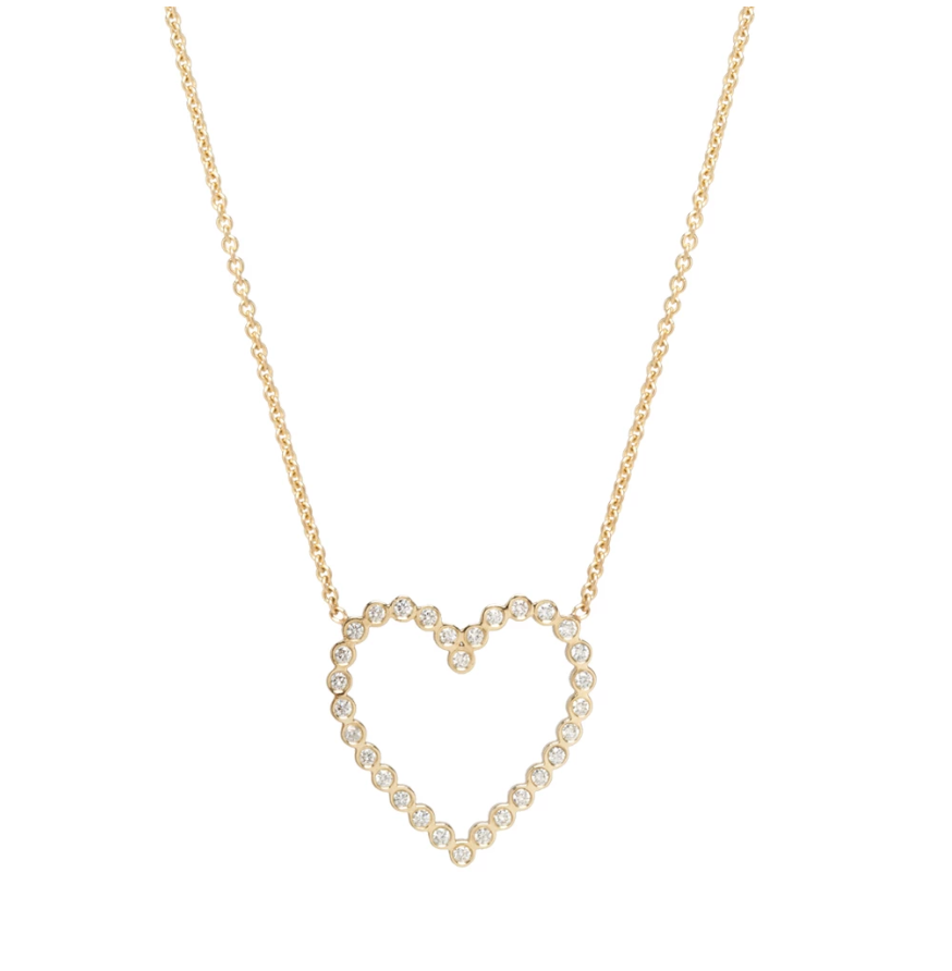 14K Gold Open Heart Necklace - Millo Jewelry