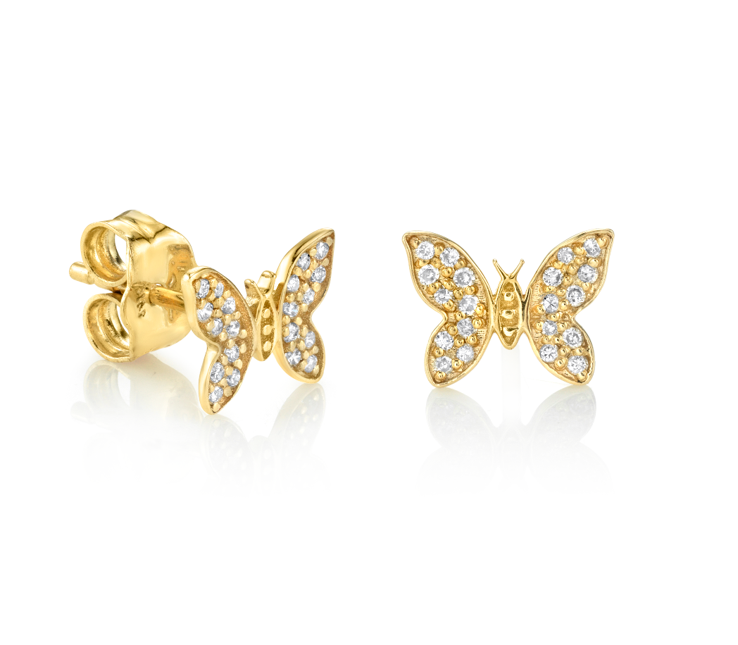 Tiny Butterfly Studs - Millo Jewelry