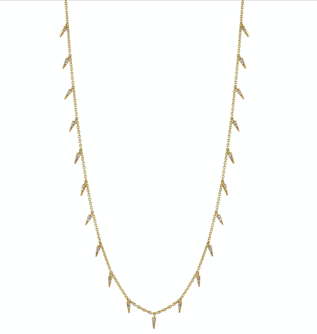 Pave Fringe Drop Necklace - Millo Jewelry