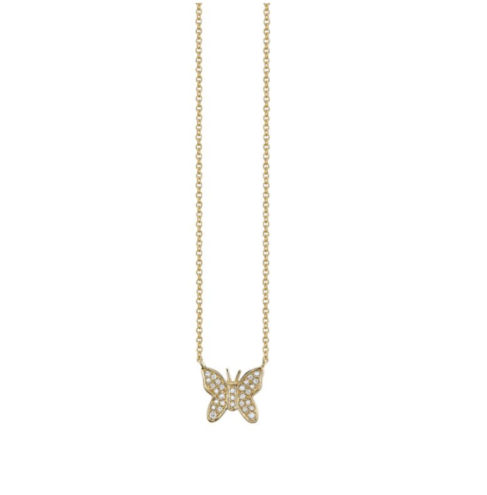 MINI GOLD & DIAMOND BUTTERFLY NECKLACE - Millo Jewelry