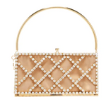 Load image into Gallery viewer, Garofano caged crystal and satin bag - Millo Jewelry
