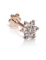 Load image into Gallery viewer, 5.5mm Diamond Flower Threaded Stud - Millo Jewelry
