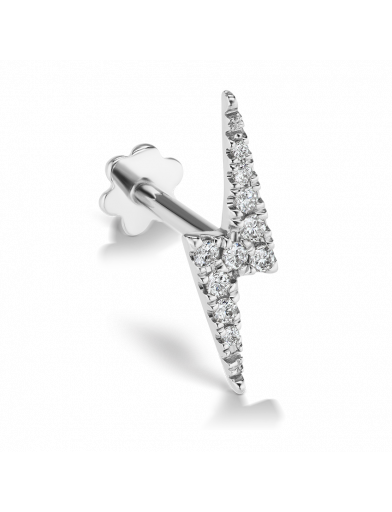 11mm Diamond Lightning Bolt Threaded Stud - Millo Jewelry