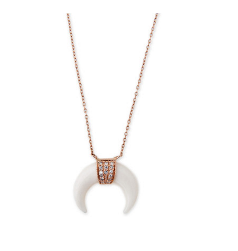 Mini Bone Double Horn Necklace - Millo Jewelry