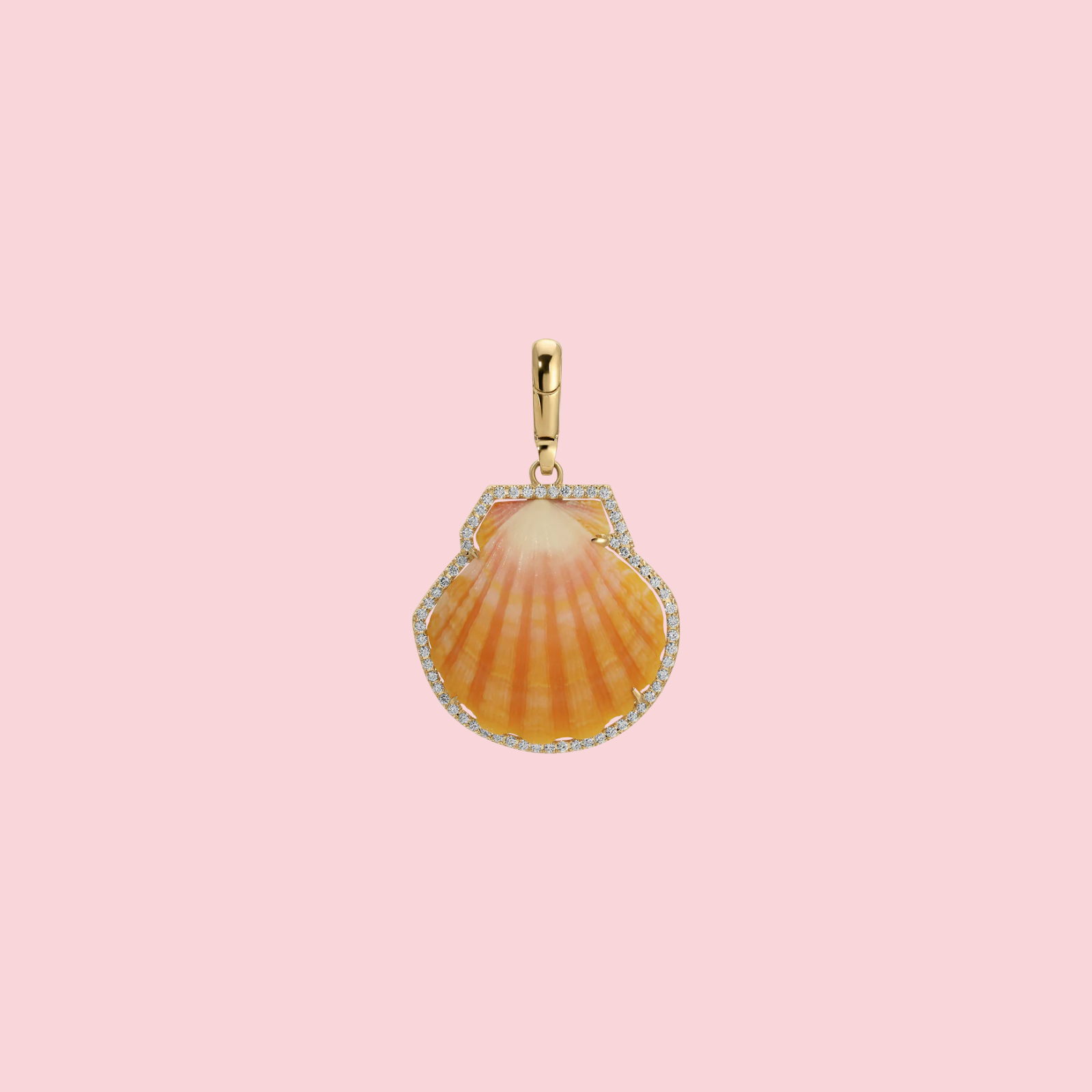 Shell In Diamond Frame Charm
