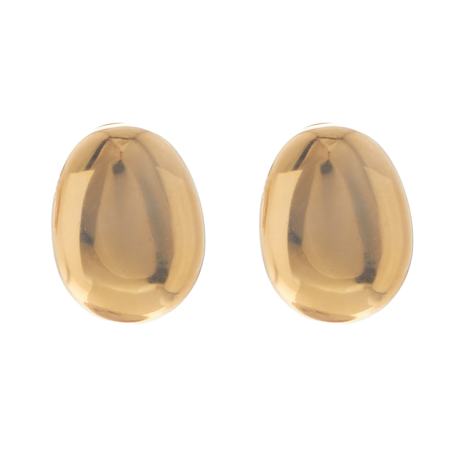 Large Gold Clip on Earrings