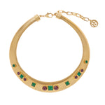 Load image into Gallery viewer, Gold Cobra Necklace with Multi Colored Stones
