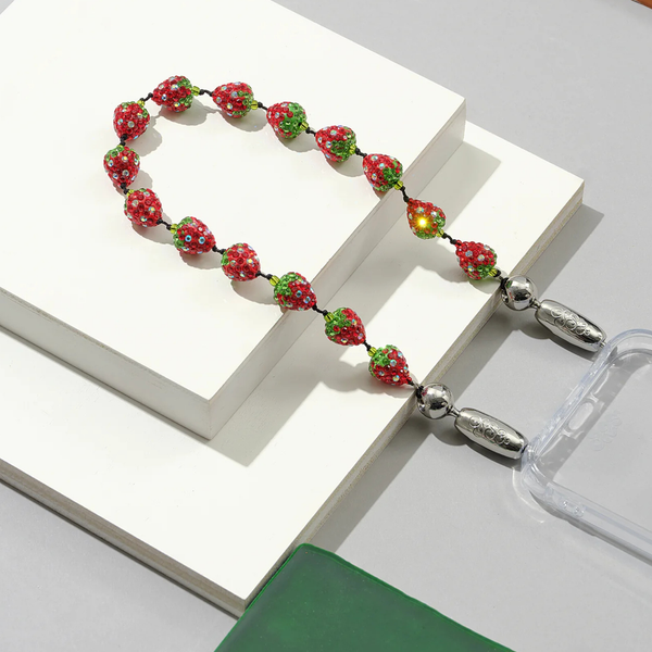 Strawberry Pave Wristlet