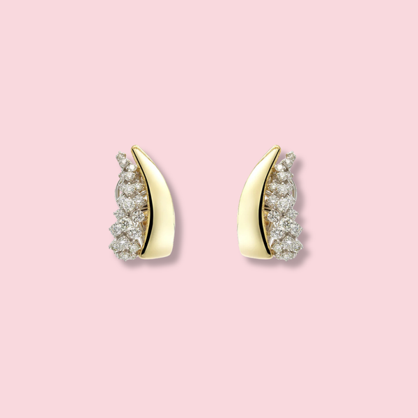 Golden Strada Clip Earrings