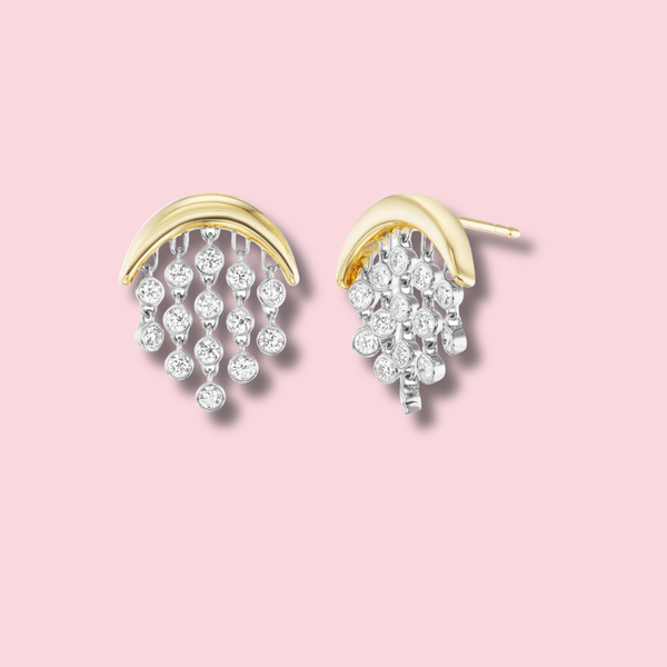 Baby Fringe Earrings, Diamond