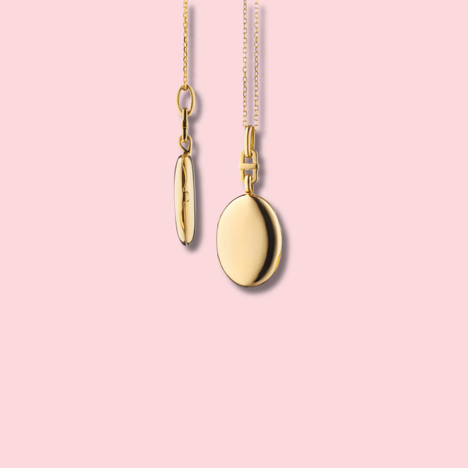 Slim Oval "Eve" Gold Locket Necklace