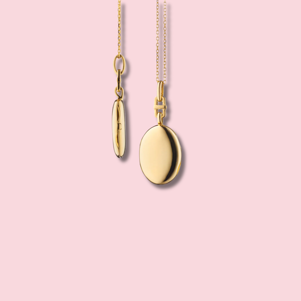 Slim Oval "Eve" Gold Locket Necklace