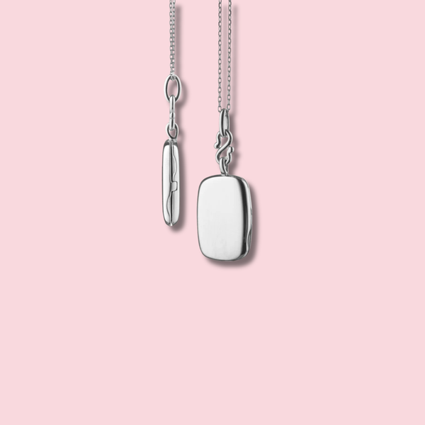 Slim Britt" Sterling Silver Locket Necklacle