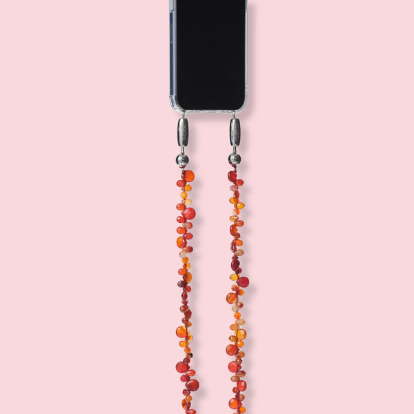 Faceted Gemstone Crossbody Red Agate