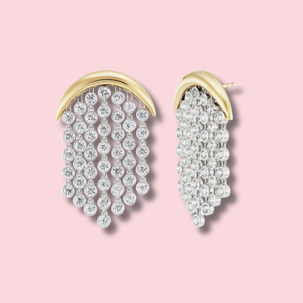 Fringe Earrings, Diamond