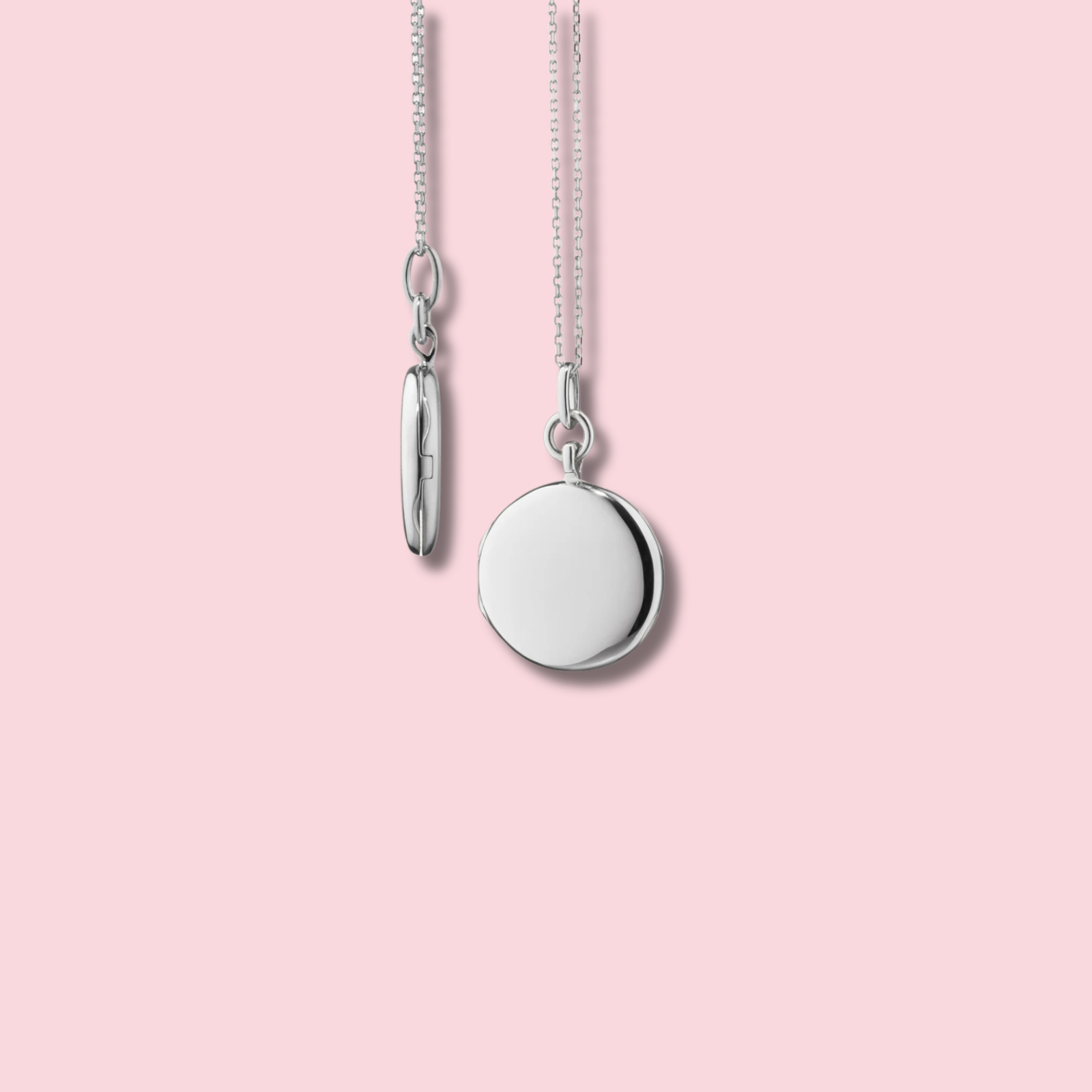 Slim "Quinn" Sterling Silver Engraved Locket Necklace