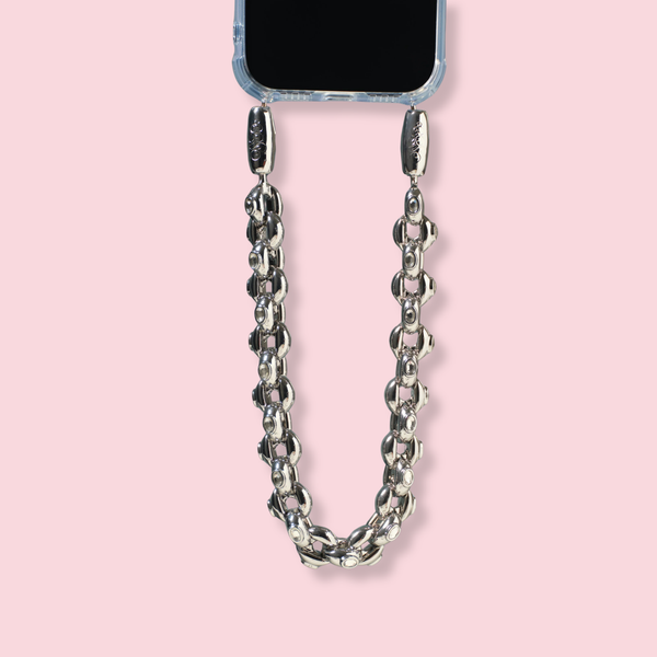 Bubble Chain Wristlet in SILVER