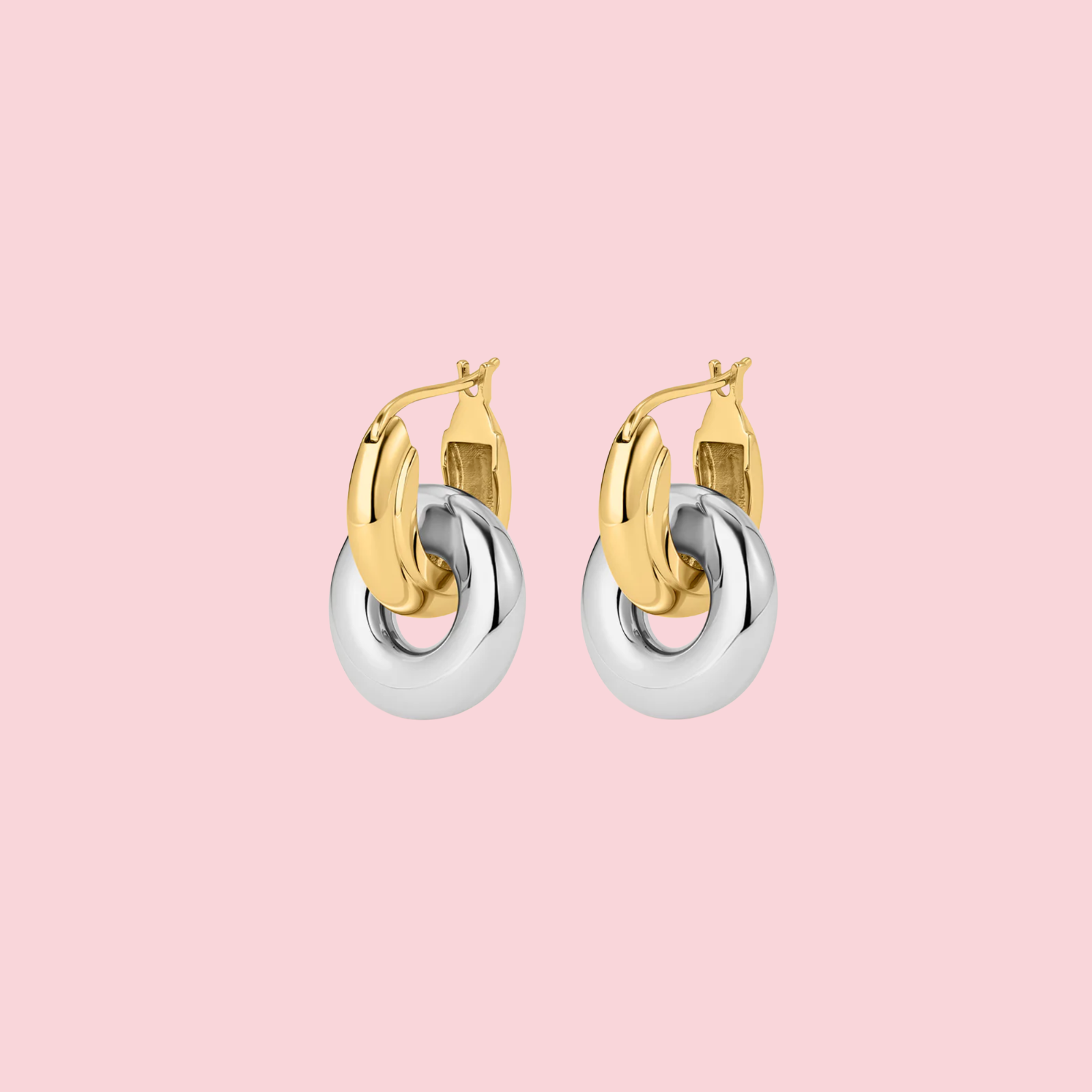 Two-Tone Interlock Hoops