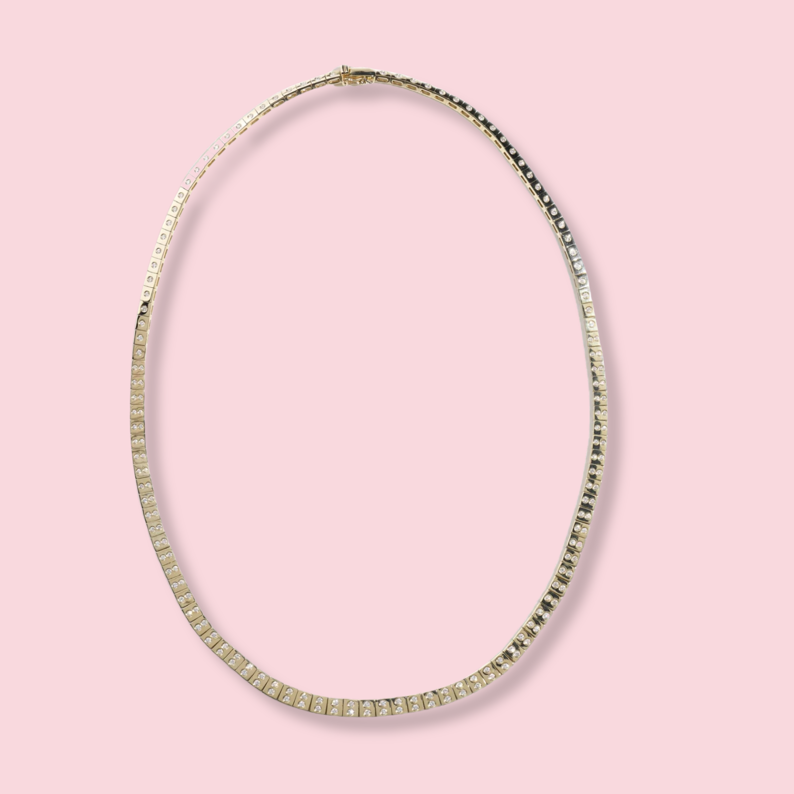 LEGGO Double Diamond Tennis Necklace