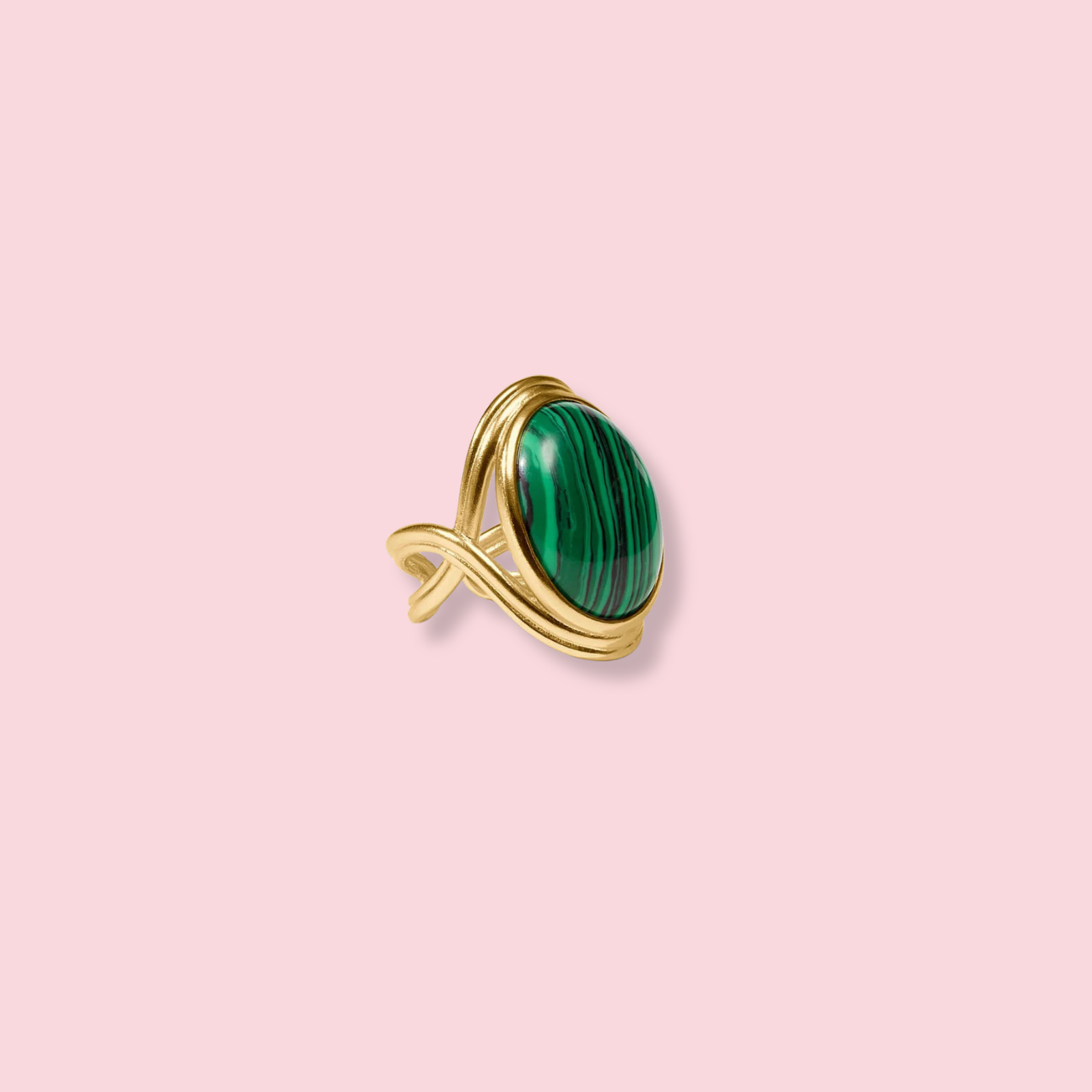 Essex Statement Ring - Malachite Green