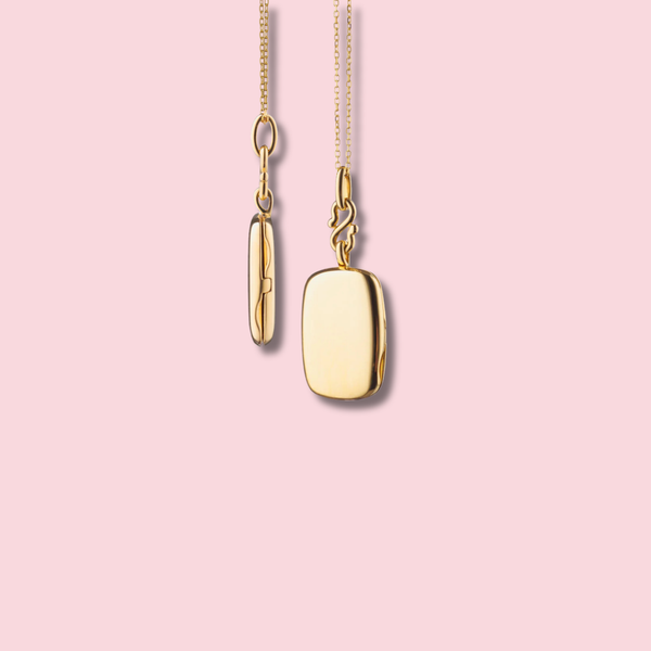 Slim "Britt" 18K Gold Locket Necklace