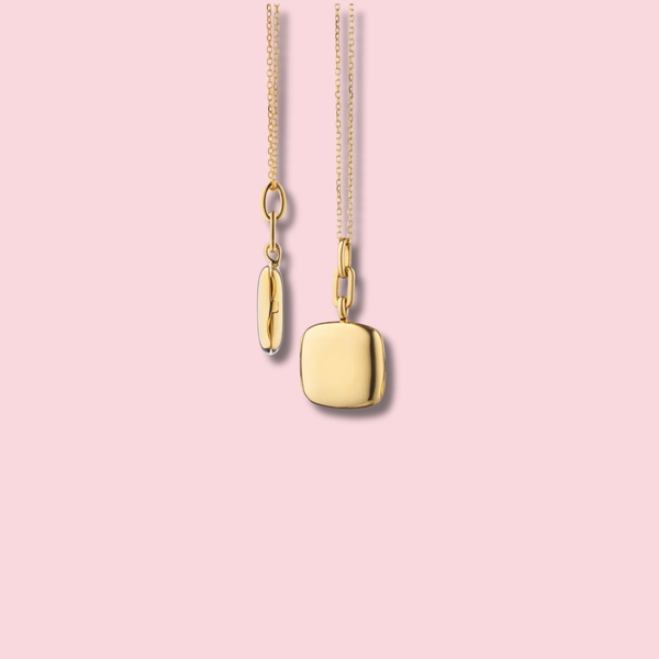 Slim "Viv" Gold Locket Necklace