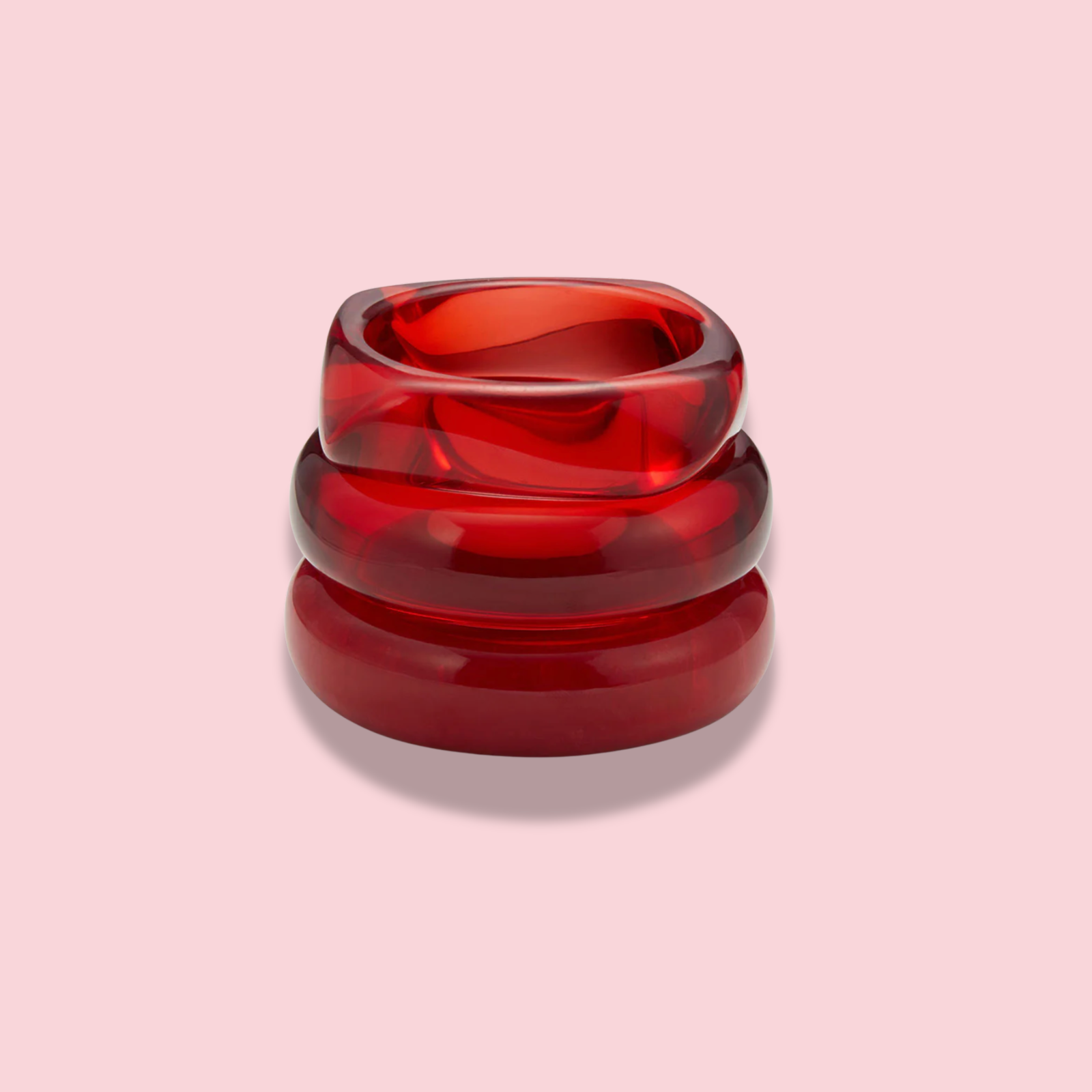 The Formentera Bangle Set- Red
