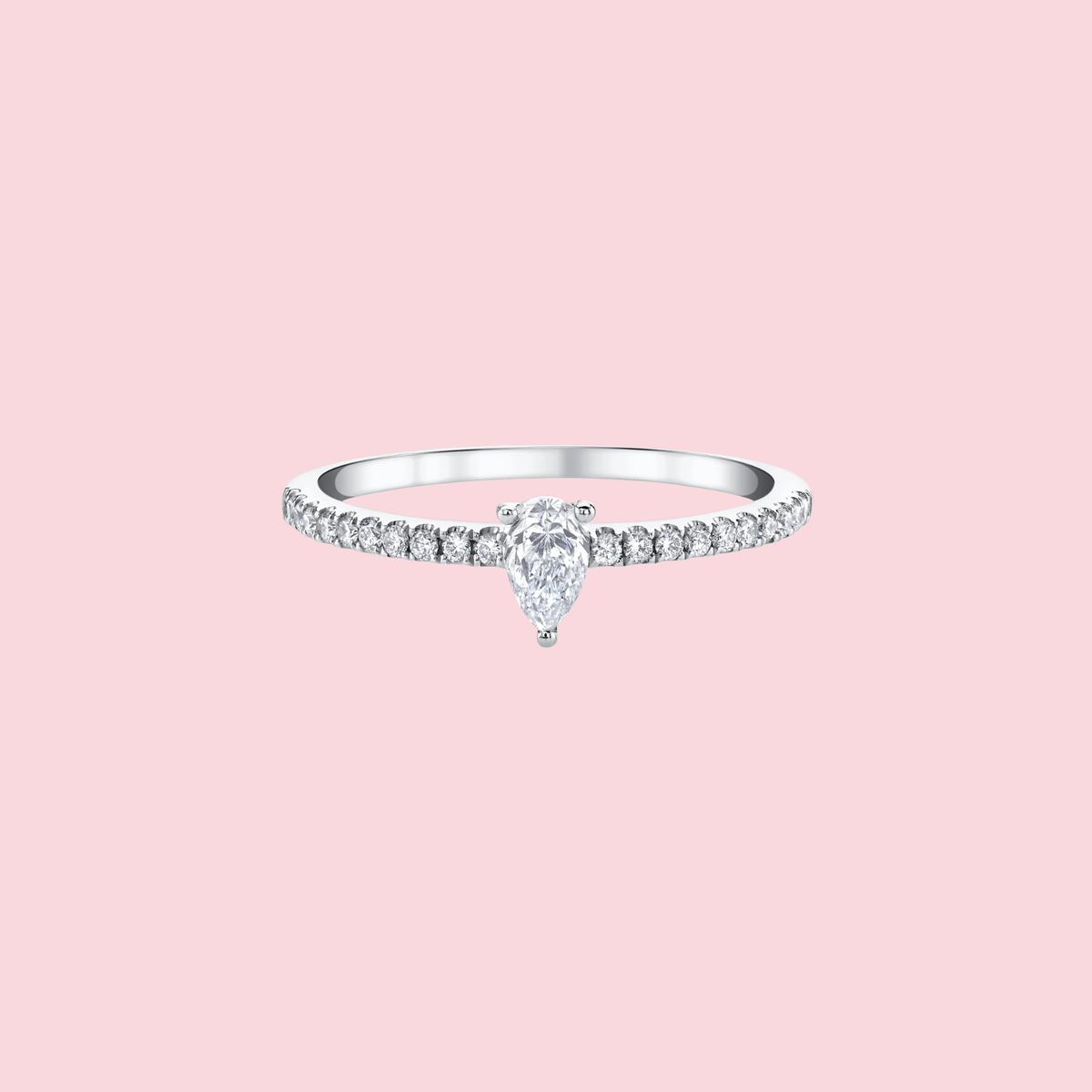 Me/You Pear Diamond Pave Ring