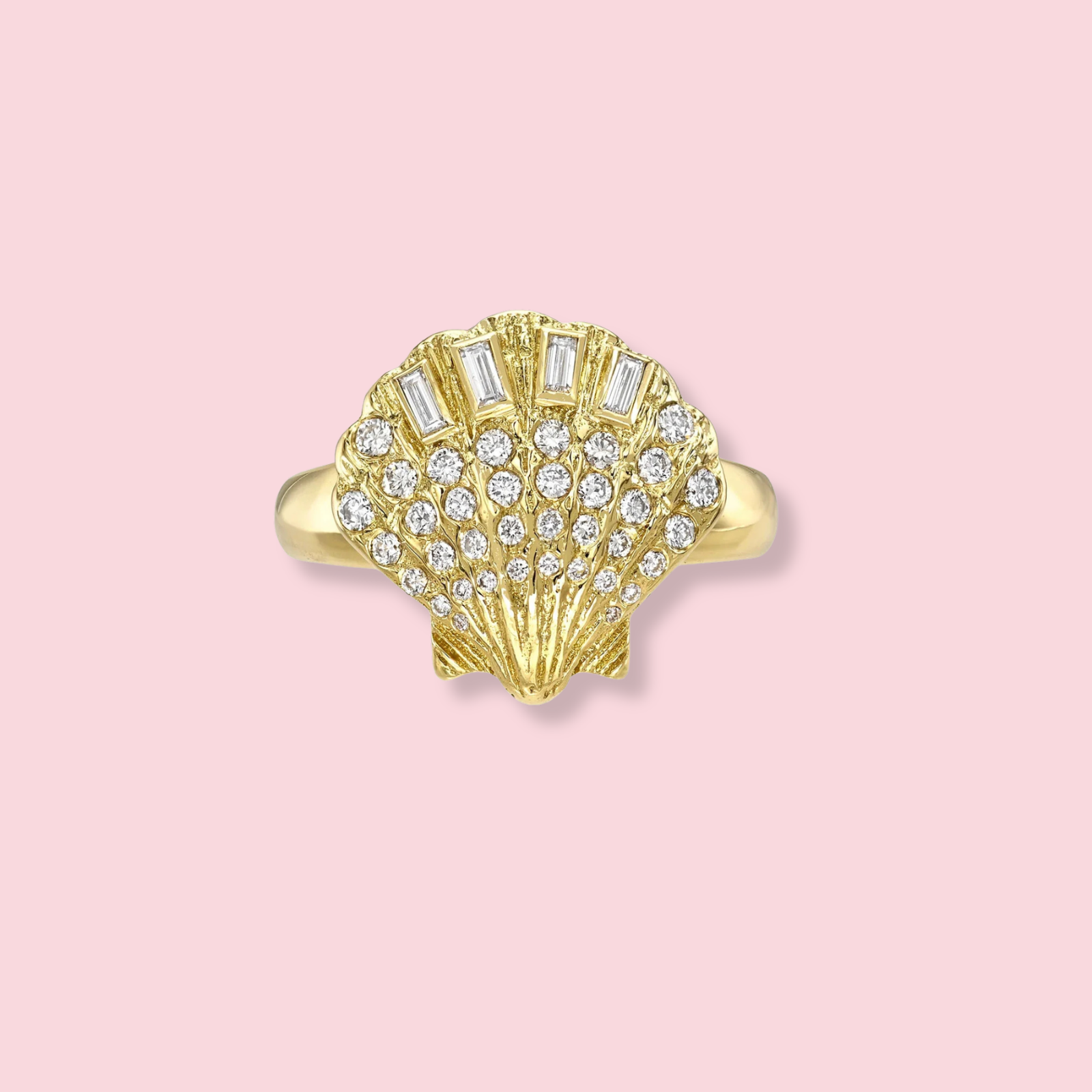 Diamond Shell Ring