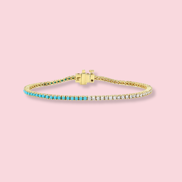 Diamond & Turquoise Bracelet 1.8mm