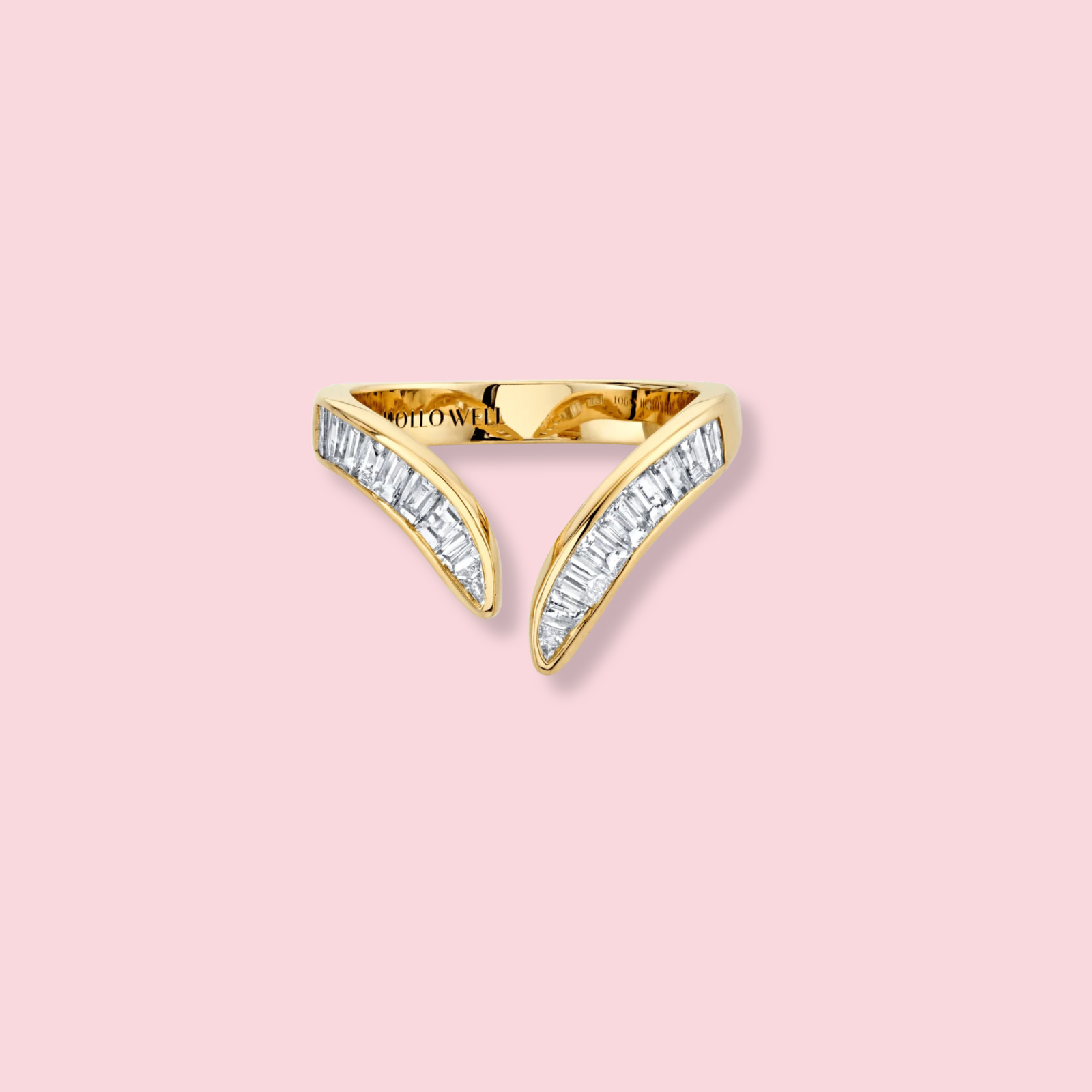 Baguette Diamond Tusk Ring