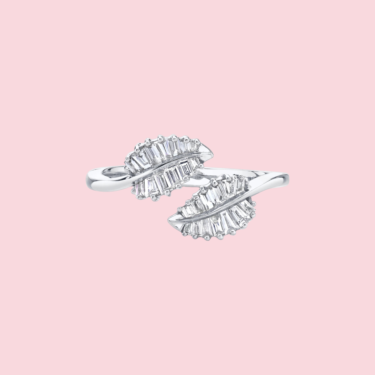 Small Palm Leaf Diamond Ring