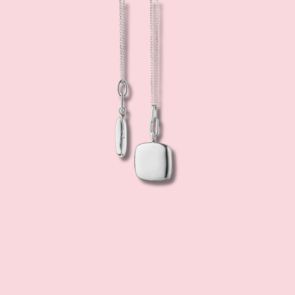 Slim "Viv" Sterling Silver Locket Necklace