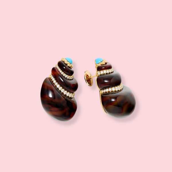 Coquillage Léopard Earrings