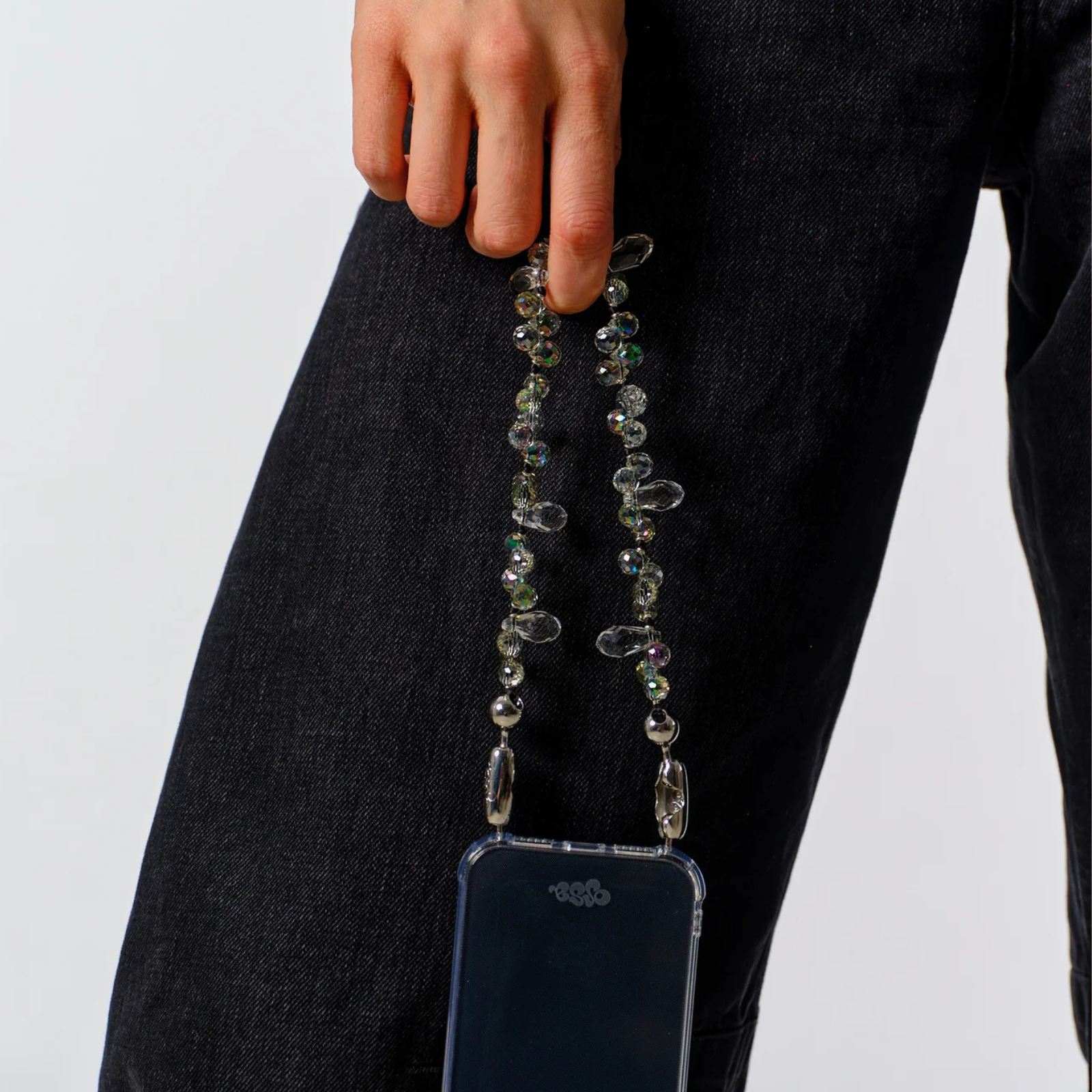 Faceted Crystal Wristlet
