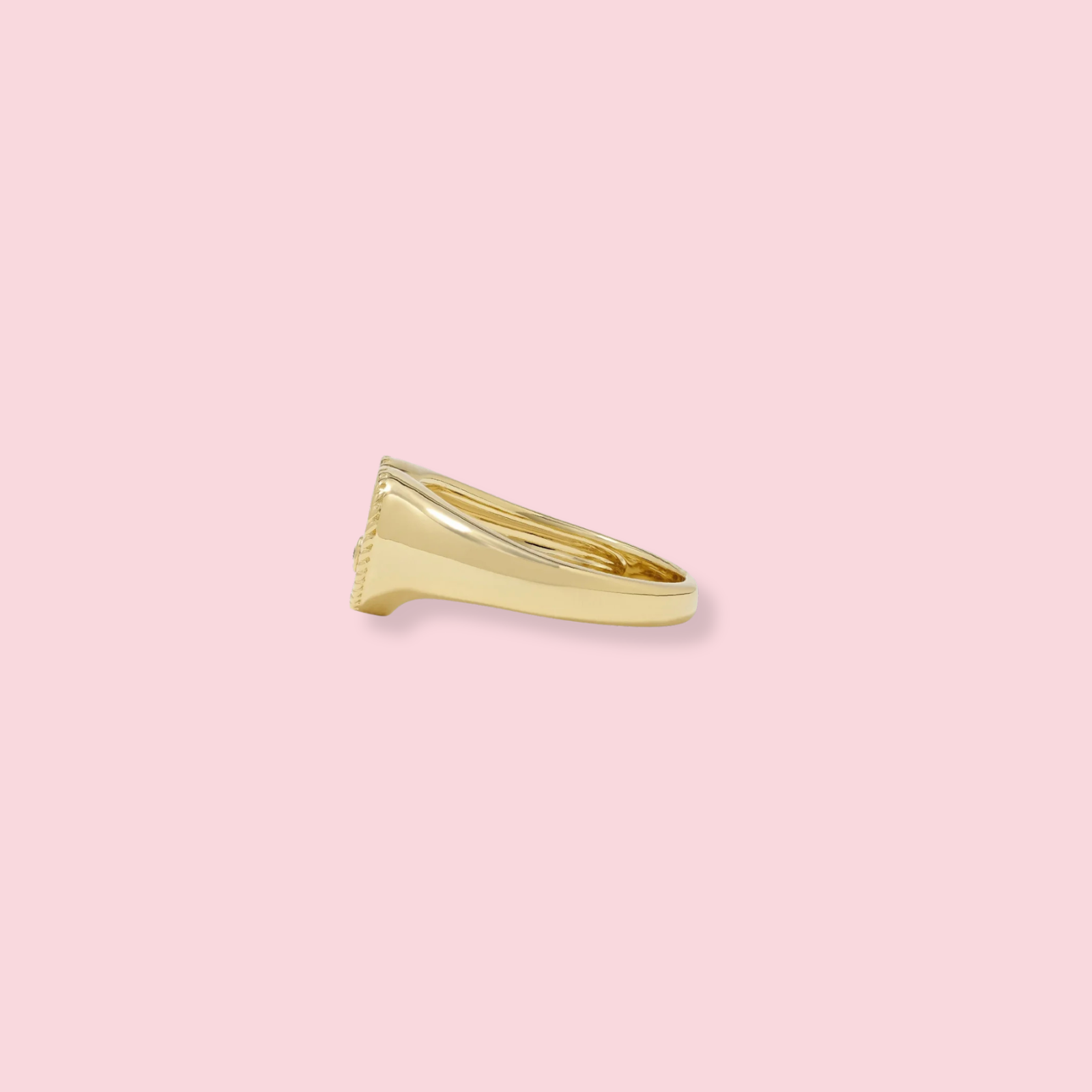 Baby Chevalière Coeur Nacre Ring