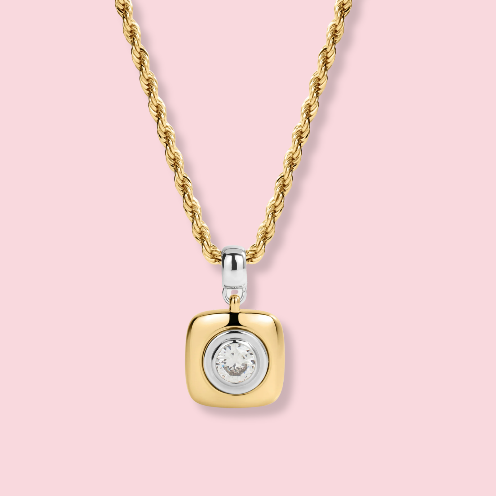 The Luna Bezel Pendant Necklace
