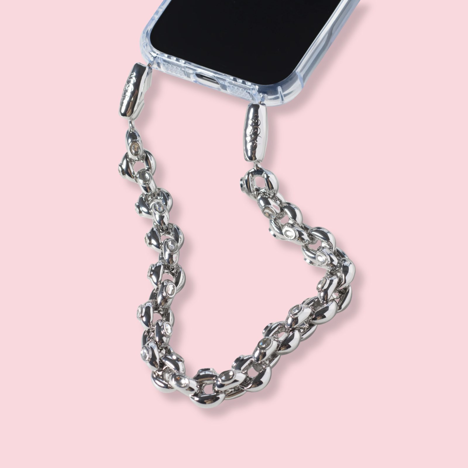Bubble Chain Wristlet in SILVER