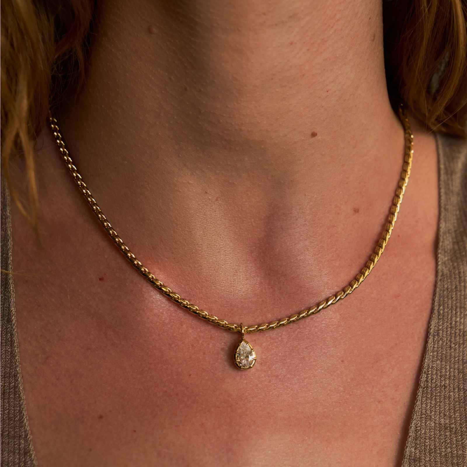 Bruna Pear Necklace
