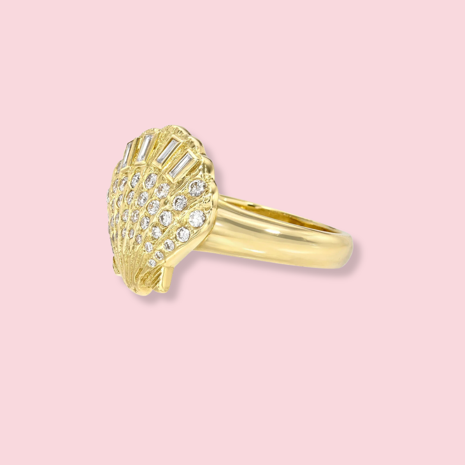 Diamond Shell Ring