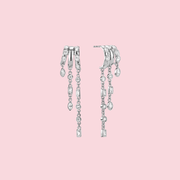 Kalani Illusion Earrings Silver