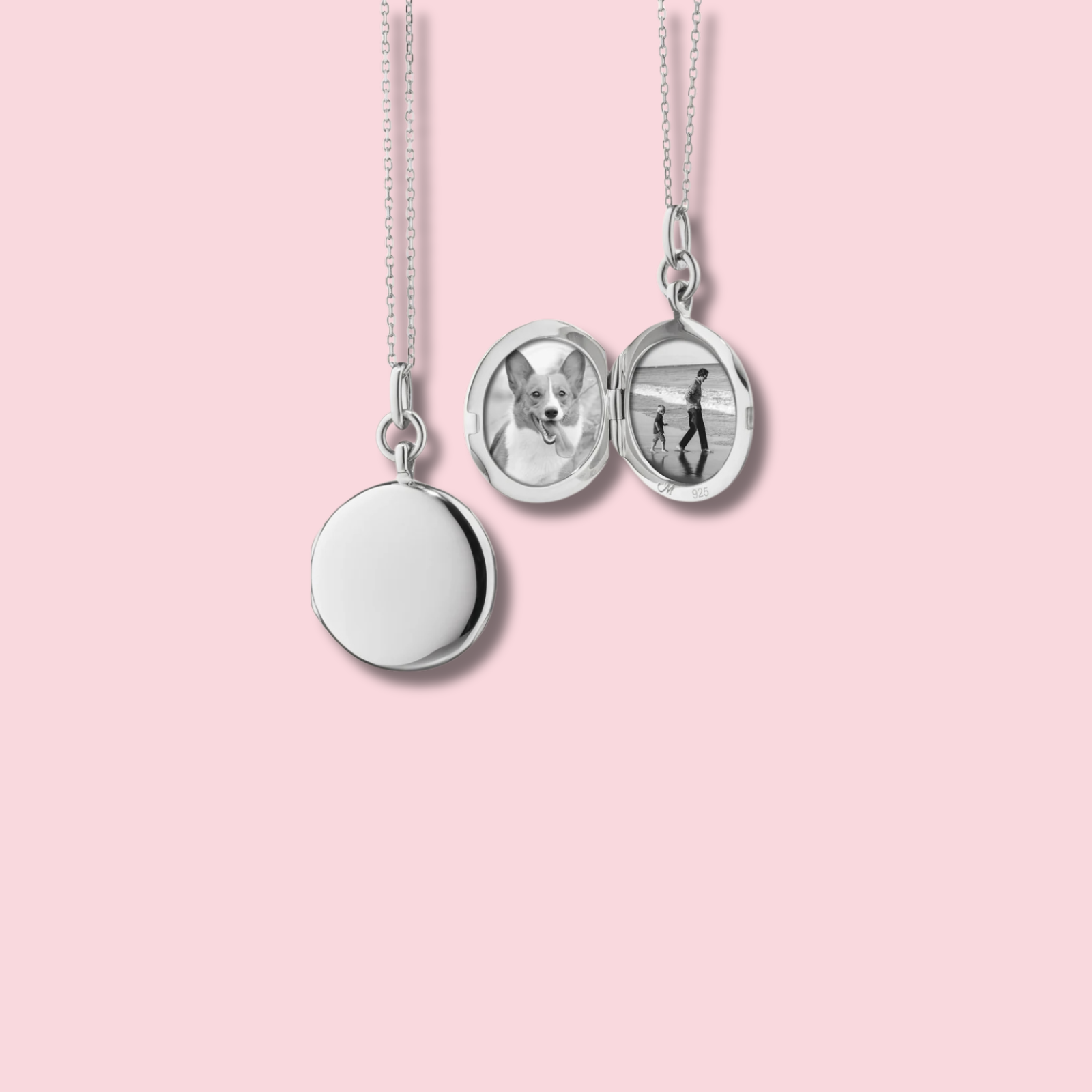 Slim "Quinn" Sterling Silver Engraved Locket Necklace